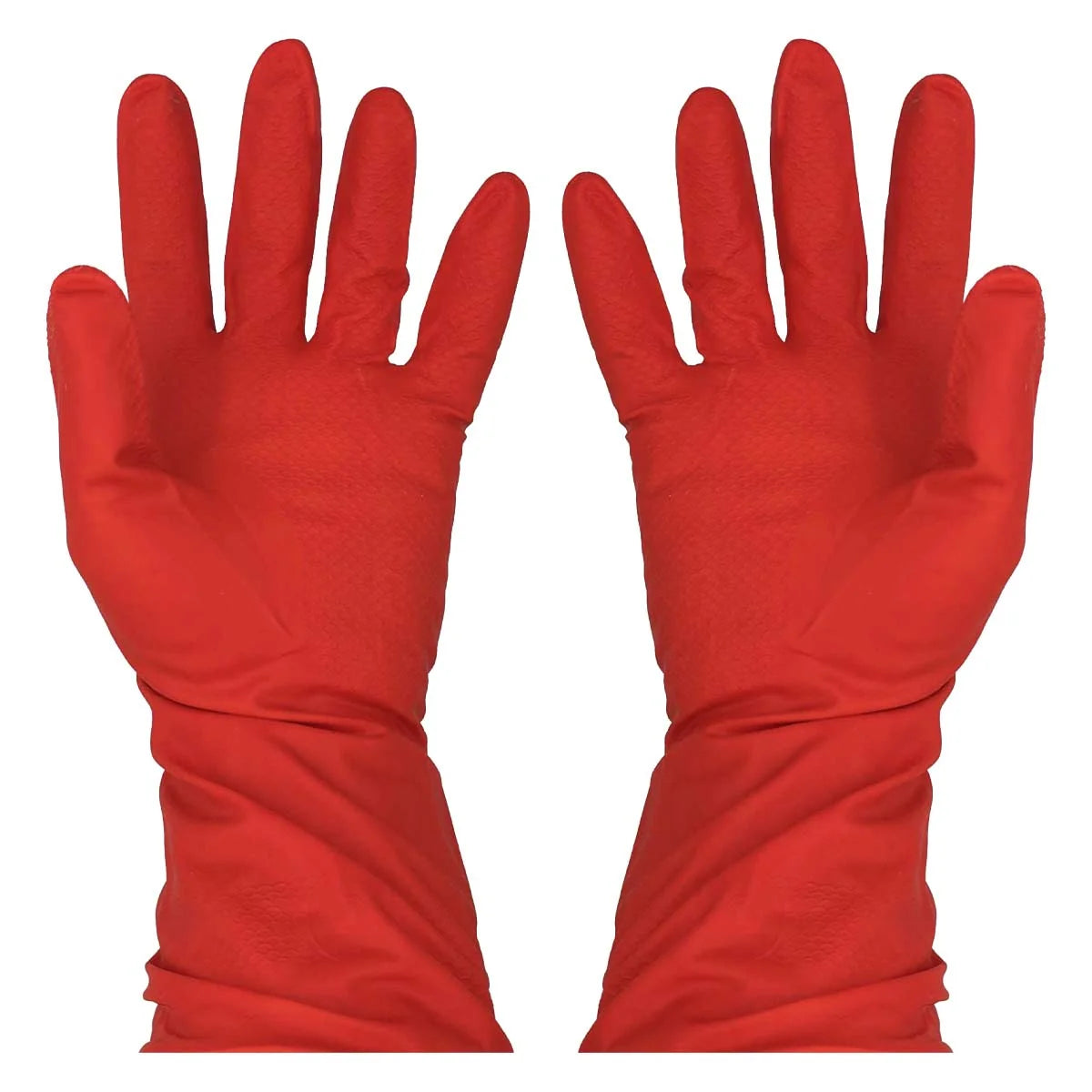 Guantes de hule rojo
