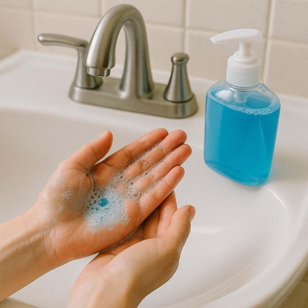 Jabón Antibacterial Spring Floral Azul